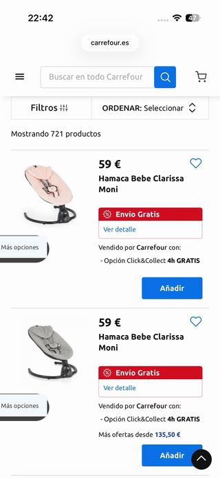 Hamaca eléctrica bebé MONI Clarissa