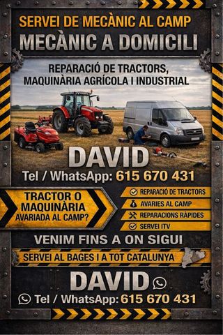 MECÀNIC A DOMICILI TRACTORS I MAQUINÀRIA