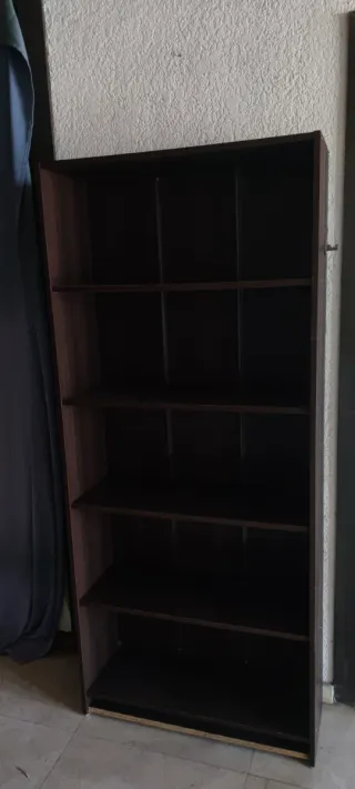 Librería 5 baldas marrón oscuro