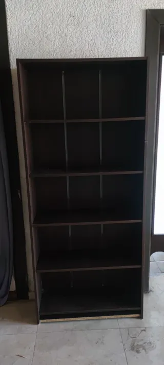 Librería 5 baldas marrón oscuro