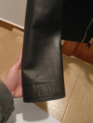 Chaqueta Schott Cruzada Negra Talla M