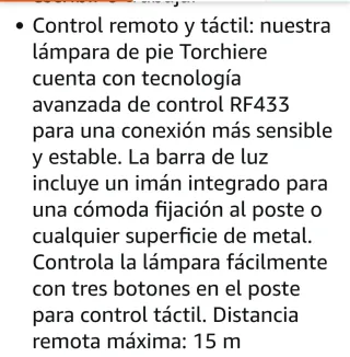 Lámpara de pie LED 177cm 42W 3700lm