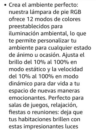 Lámpara de pie LED 177cm 42W 3700lm