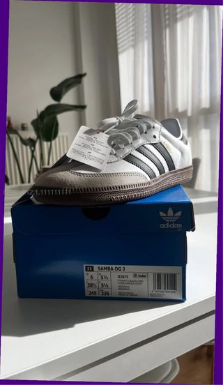 Adidas Samba OG Cloud White Black EU38