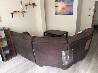 Sofá modular marrón tela