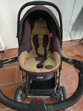 Carrito Bebecar completo: capazo, huevo, silla
