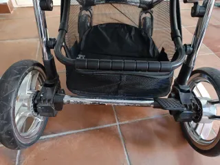 Carrito Bebecar completo: capazo, huevo, silla