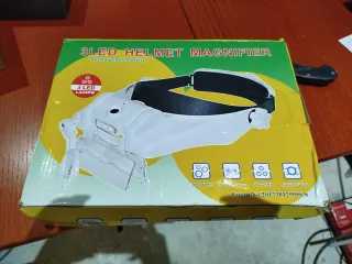 Lupa Casco 3 LED Recargable