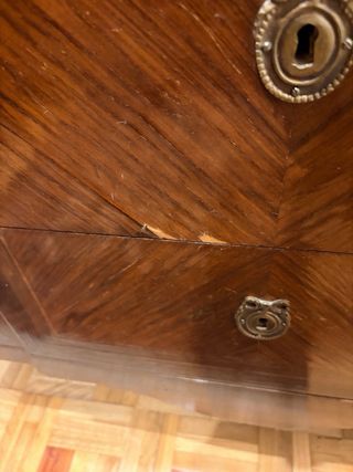 Cómoda Francesa Antigua Mármol y Madera