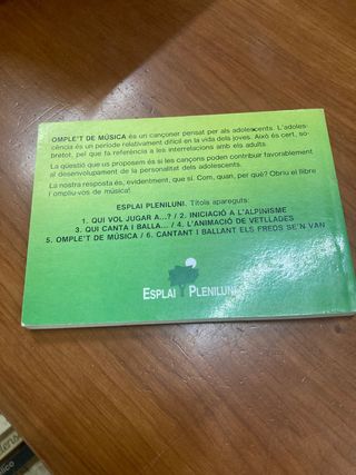 Llibre Cançons Completes de Música