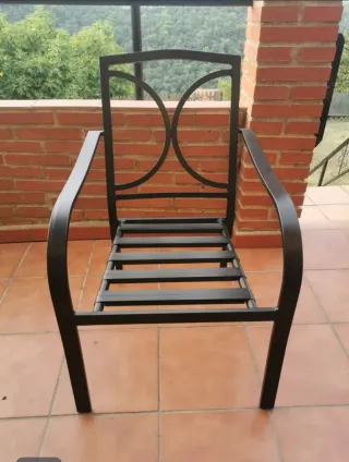 Mesa redonda jardín y 6 sillas