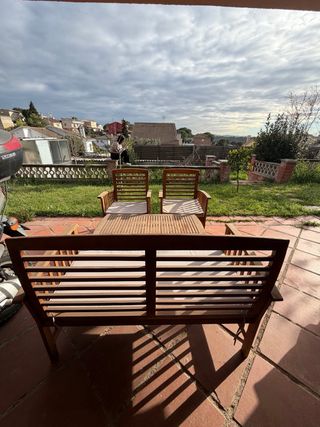 Conjunto de jardín de madera