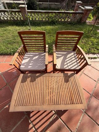 Conjunto de jardín de madera