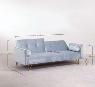 Sofá Sklum 3 plazas tela beige