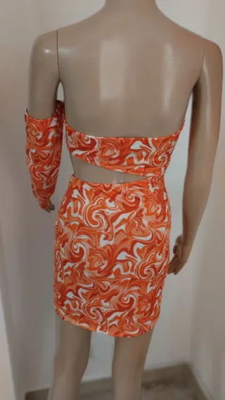 Abito donna estivo fantasia arancio