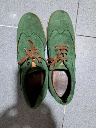 Zapatos de ante verde