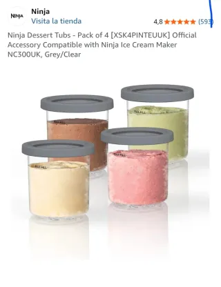 3 Recipientes Ninja Ice Cream Maker
