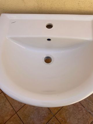 Lavabo de porcelana blanco