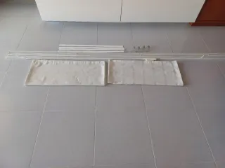 Tende giapponesi bianche con asta da 270 cm