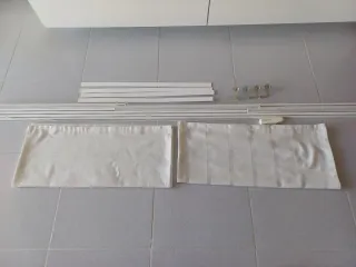 Tende giapponesi bianche con asta da 270 cm