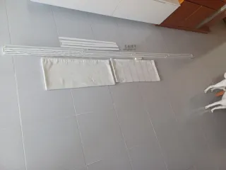 Tende giapponesi bianche con asta da 270 cm