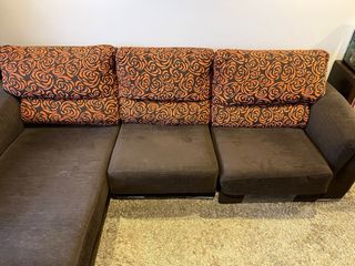 Sofá chaise longue 3 plazas tela