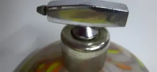 Bottiglietta profumi vetro decorato, anni 80