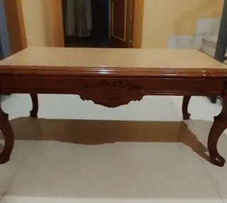 Mesa Centro Vintage Mármol y Madera