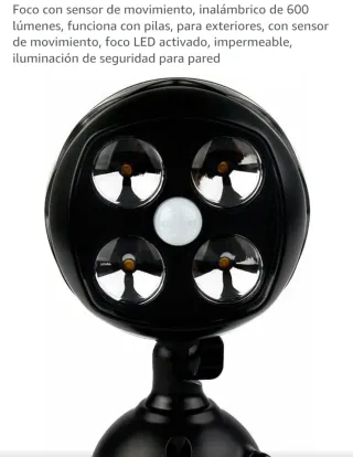 5 Focos LED Exterior con Sensor de Movimiento