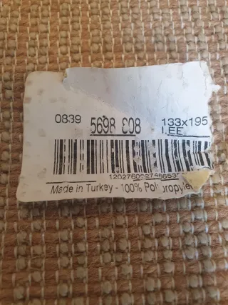 Alfombra beige 190x135 cm