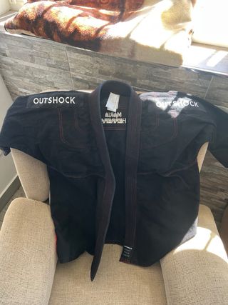 Kimono BJJ Mujer Negro y Rojo