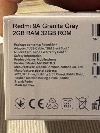 Xiaomi Redmi 9A Gris Granito