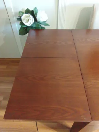 Mesa de comedor de fresno y 6 sillas