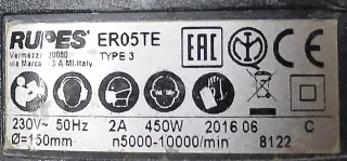 Levigatrice Rupes ER05TE