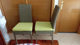 Sillas de Ratán Marrón y Verde