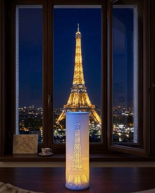 Litofanía 3D Torre Eiffel con luz LED