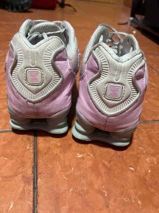 Nike Shox(falsas) rosas, plateadas y blancas