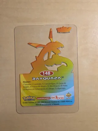 Carta Pokémon Rayquaza Edibas 2005