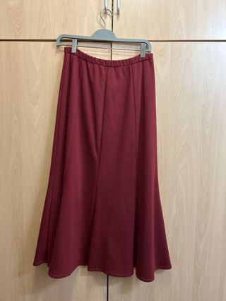 Falda larga invierno burdeos