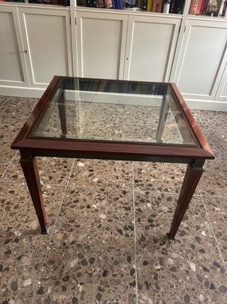 Mesa de centro madera y cristal