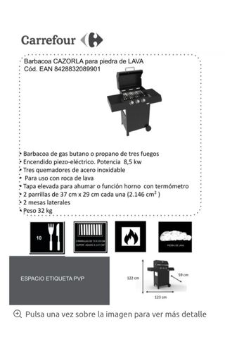 Barbacoa a Gas Negra COMO NUEVA
