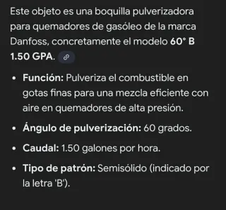 Boquilla quemador latón con filtro