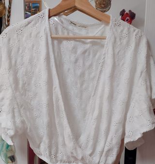 Camisa blanca Pull&Bear talla XS