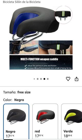 Sillín Antiprostatico MTB Negro