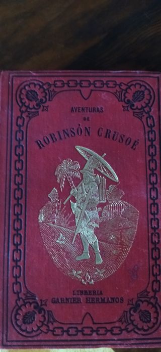 Libro antiguo. Robinson Crusoe