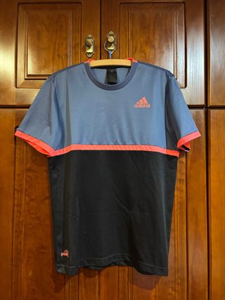 Camiseta Adidas Azul y Negra