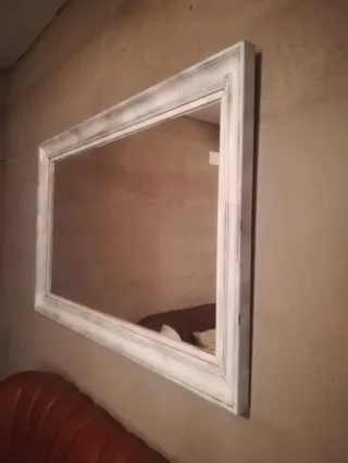 Espejo Marco Blanco Madera