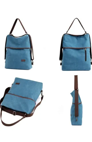 Mochila Lona Casual Gran Capacidad