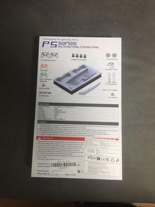 Base Refrigeración y Carga PS5 Multifuncional