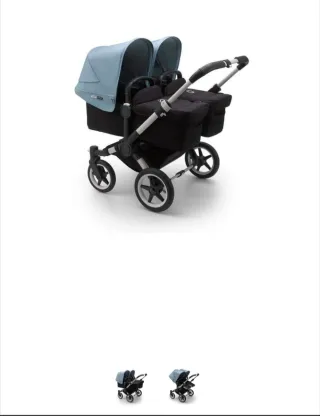 Passeggino Bugaboo Donkey Doppio Blu